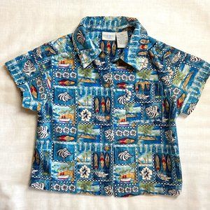 KRU Supplies 18M Button Down Hawaiian Shirt